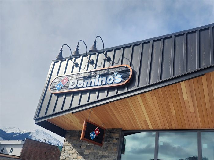 Domino's Pizza storefront in Jasper, Alberta
